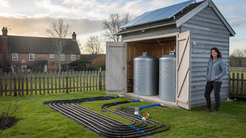 3.000 liter varmt vand hver dag uden gas eller strøm: det utrolige gør-det-selv-system der får folk til at tvivle